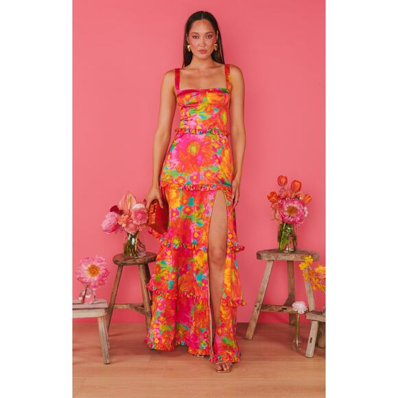 Show Me Your Mumu Lady Corset Floral Dress in Miss Malibu XL - Picture 3 of 10